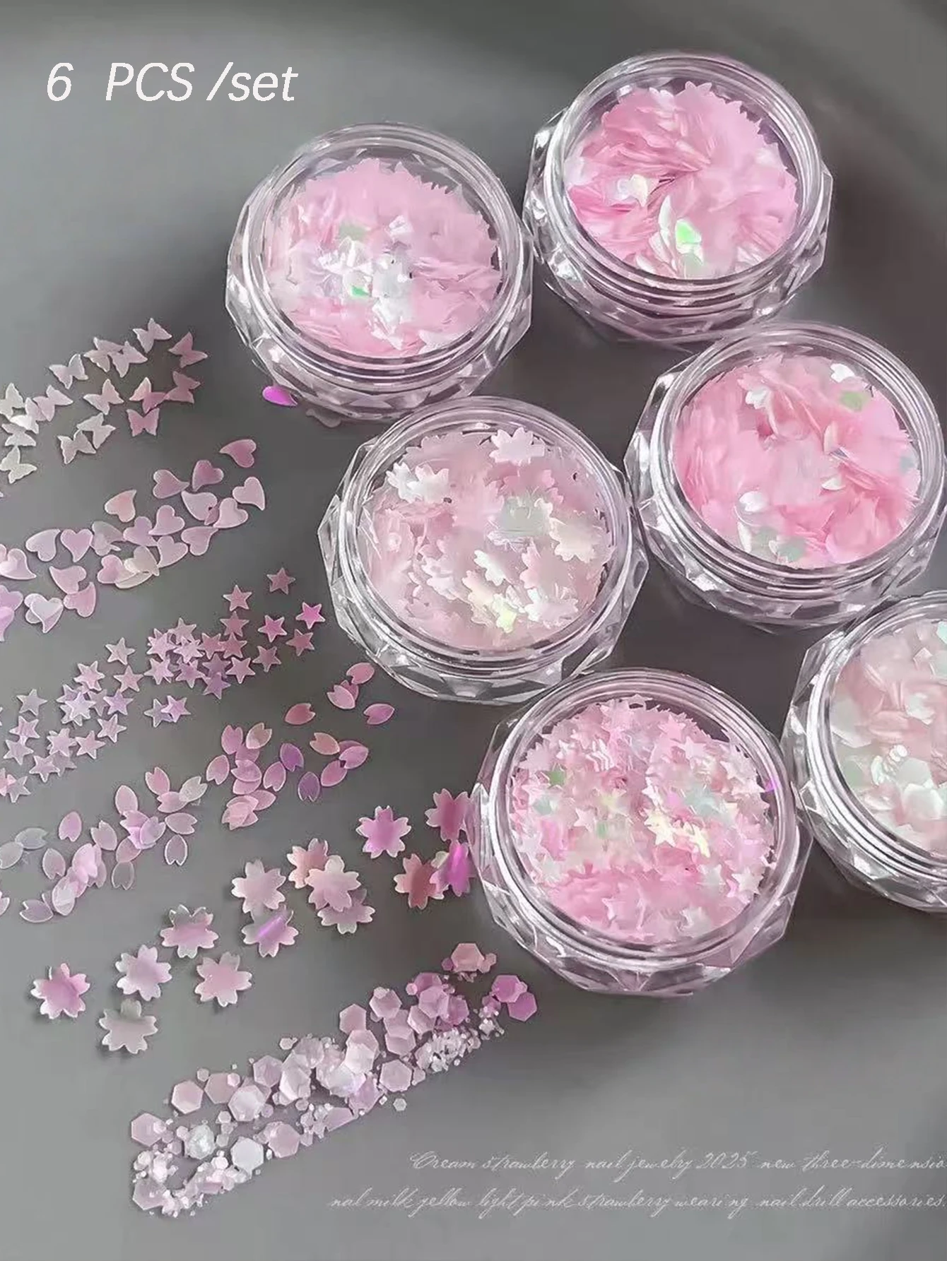 Cherry Blossom Glitter Nail Art Set