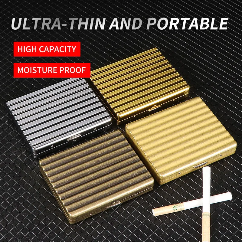 Premium Metal Cigarette Case for Men - Elegant, Portable, and Moisture-Proof with Gift Box
