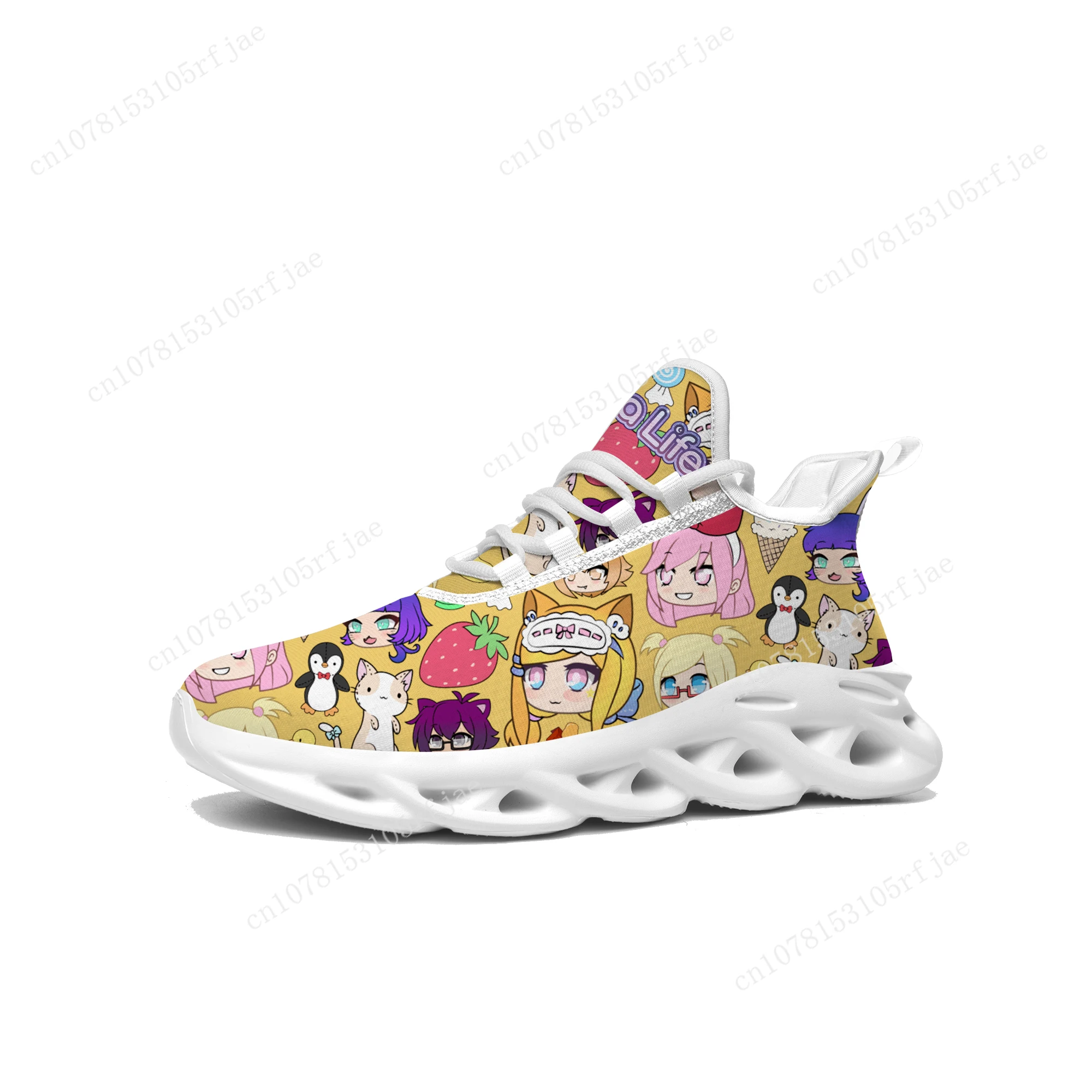 

Gacha Life Sneakers Hot Cartoon Game Mens Womens Teenager Sports Running Shoes High Quality Fashion Custom Built Lace Up Shoes