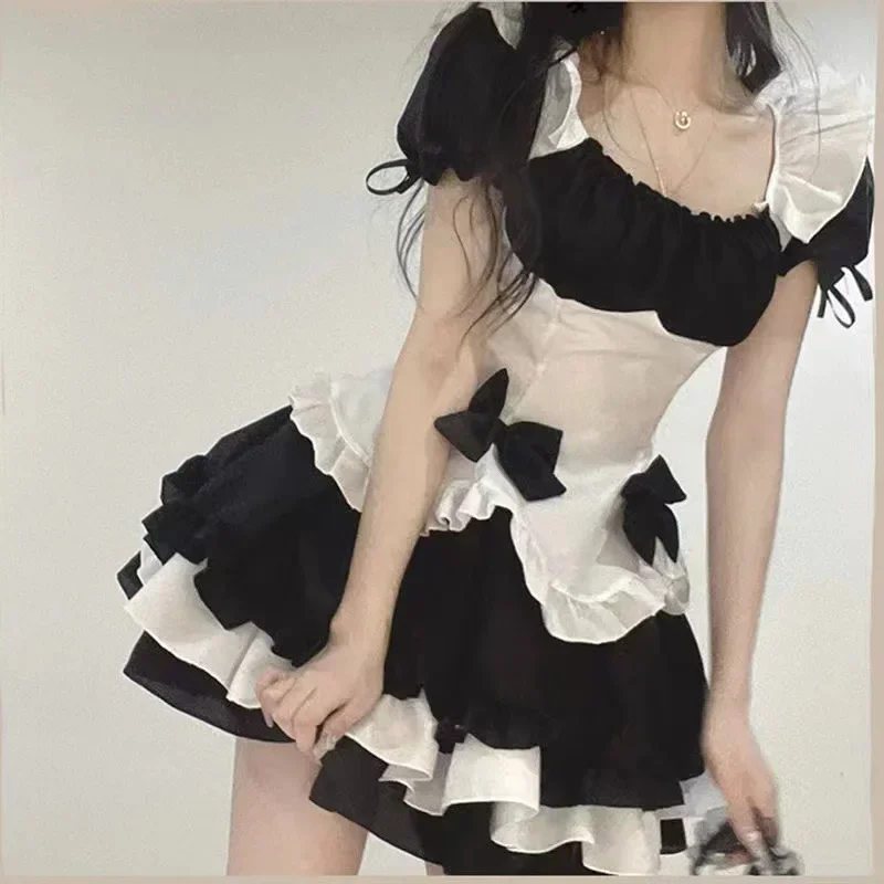 Lolita Dress Lolita Suspender Dress Lolita Cosplay Costumes Large Size Tie up Maid Anime Costume For Daily Wear