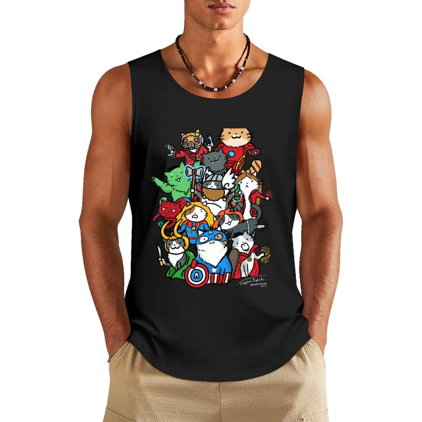 

Catvengers Tank Top man sexycostume Men's vest
