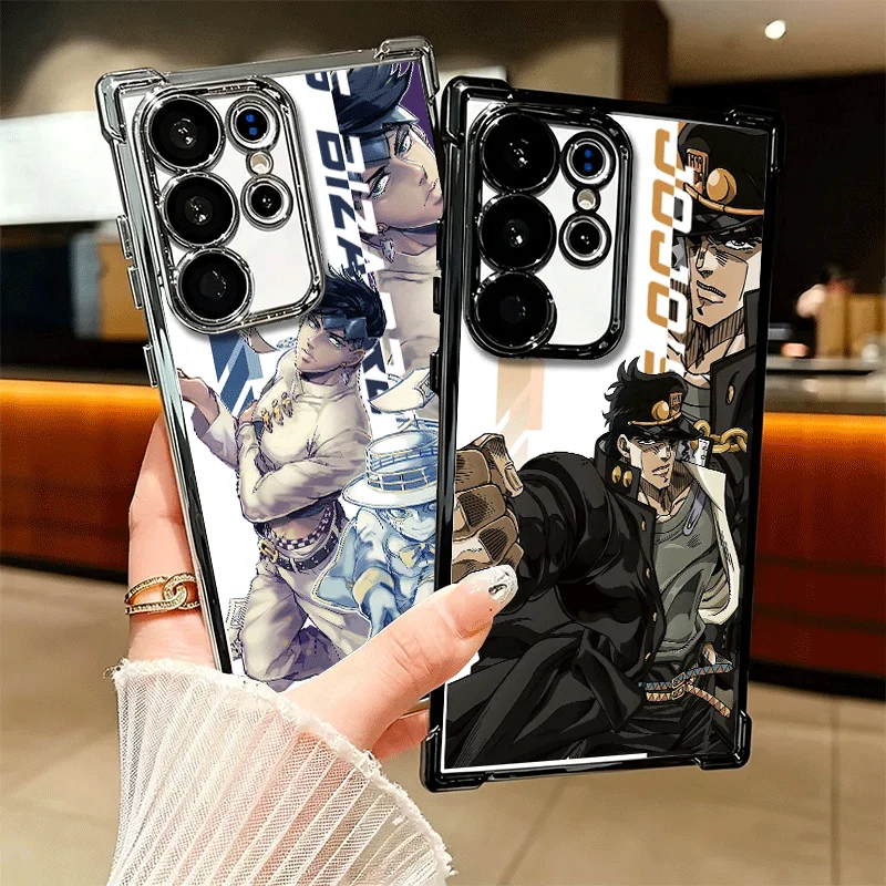 JoJo Adventure Anime Design Soft Phone Case with Plating Anti-Fall Protection