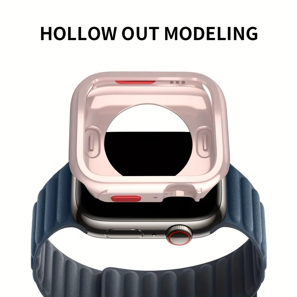 Silicone Case For Apple Watch 40mm/41mm/44mm/45mm Shockproof Protective Cover iWatch Series 3/4/5/6/7/8/9/SE No Screen Protector