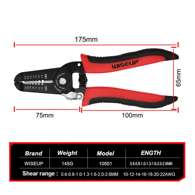 WISEUP Multi Function Wire Stripper Set Cable Clamp Crimper Automatic