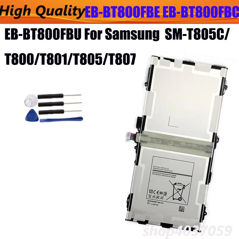 EB-BT800FBU Tablet Battery For Samsung GALAXY Tab S 10.5 SM-T805C/T800/T801/T805/T807 EB-BT800FBE EB-BT800FBC 7900mAh New