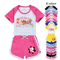 Summer Fashion Cartoon Game Roblox Men and Women Children Trend Comfortable Casual Simple T-shirt Shorts Sports Suit Gift 1