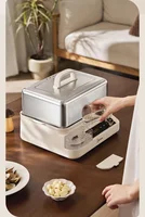 Through-steaming electric steamer stainless steel household multi-layer large-capacity integrated pot steamer steamer 2