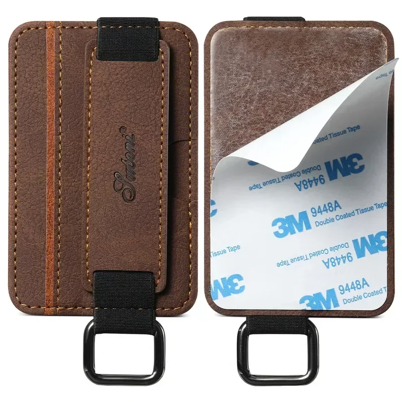 Luxury Universal Leather Stick-On Case with Card Holder