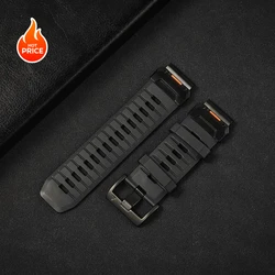 Enhanced Silicone Quick Release Watchband in Fluororubber Material (22mm/26mm) - QuickFit 22mm (Black)