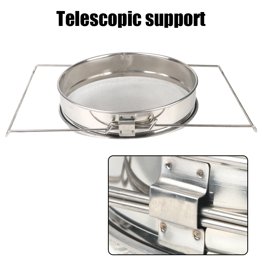 Efficient Premium Double Stainless Steel Sieve Strainer - Essential Beekeeping and Garden Supplies for High-Quality Honey Filtra