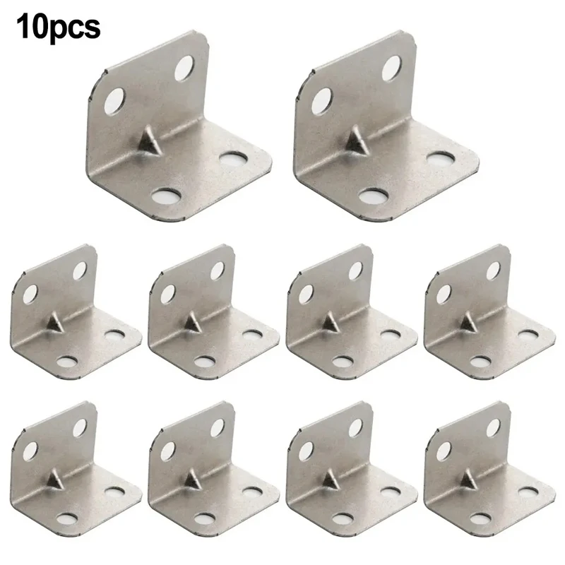 L-Shaped Corner Brackets 10/20pcs Corner Braces Drawer Shelf Wall Bracket Fixing Right Angle Corners Brace Furniture Hardware