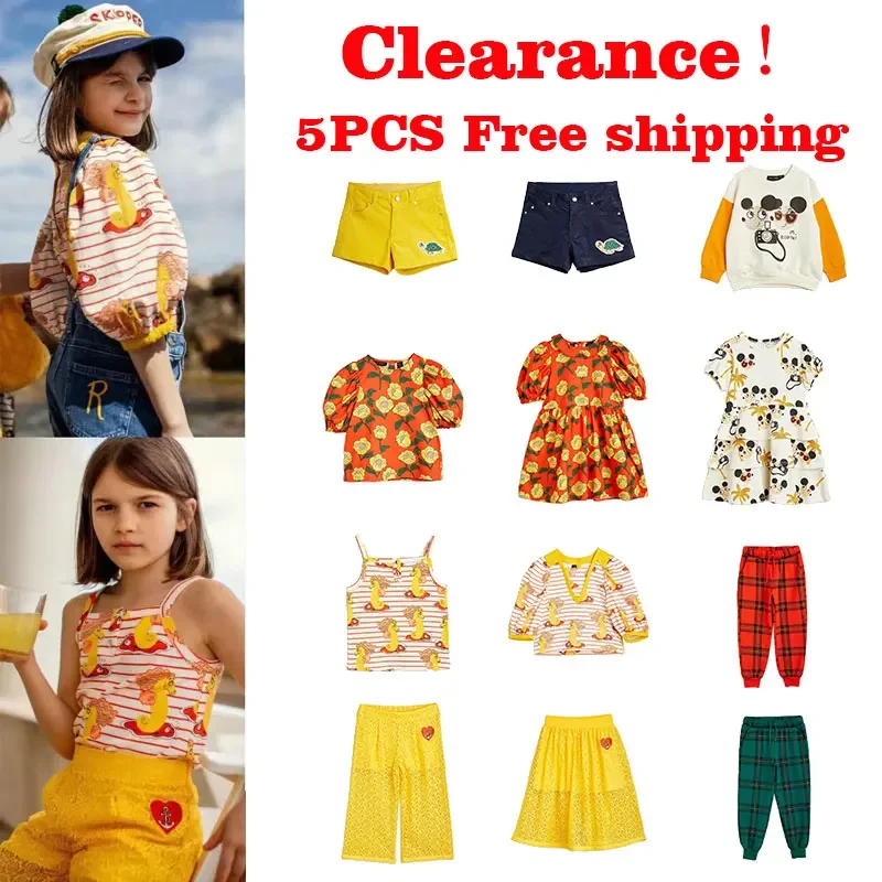 ClearanceKidsClothesSet2023AutumnWinterMRRodiniBoysGirlsDressweatshirtPantsIns