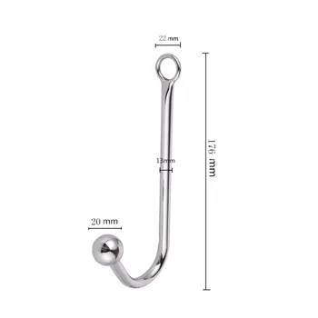 Anal Hook Stainless Steel Sex Toys for Man Metal Butt Hook Dilator Prostate Massager Chastity Device Anal BDSM Gay and Couple 4