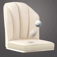 ​​Cream Dining Chair - Modern Minimalist Lounge Chair with Wooden Legs, Mid-Century Accent Chair for Living Room & Dining Room 5