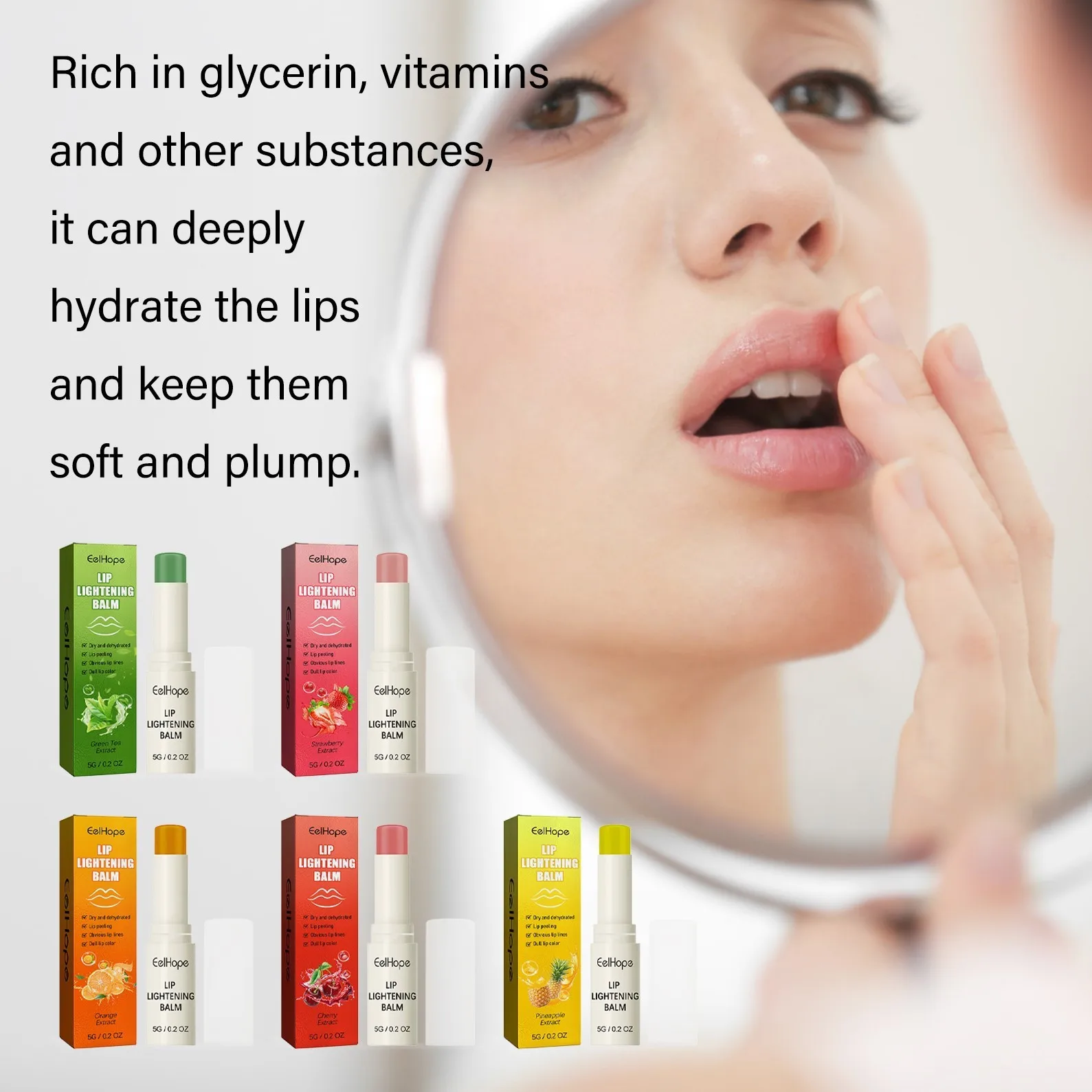 Lip Lightening Balm Long-lasting Hyaluronic Remove Dark Melanin Exfoliate Jelly Plump Moisturizing Nourishing Essence Lip Care 5