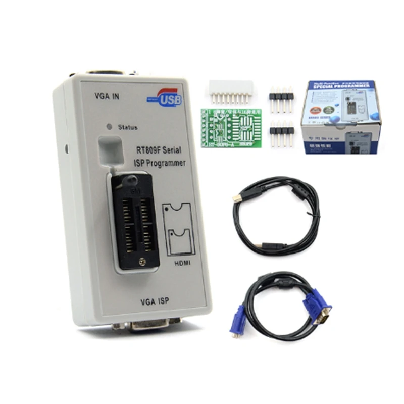 

Программатор RT809F ISP/RT809 с ЖК-дисплеем и USB-адаптером