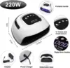 220W UV LED Nail Lamp for Nails Fast Curing Dryer Light Automatic Sensor UV Drying Lamp Gel Polish Professional Art Tools 5