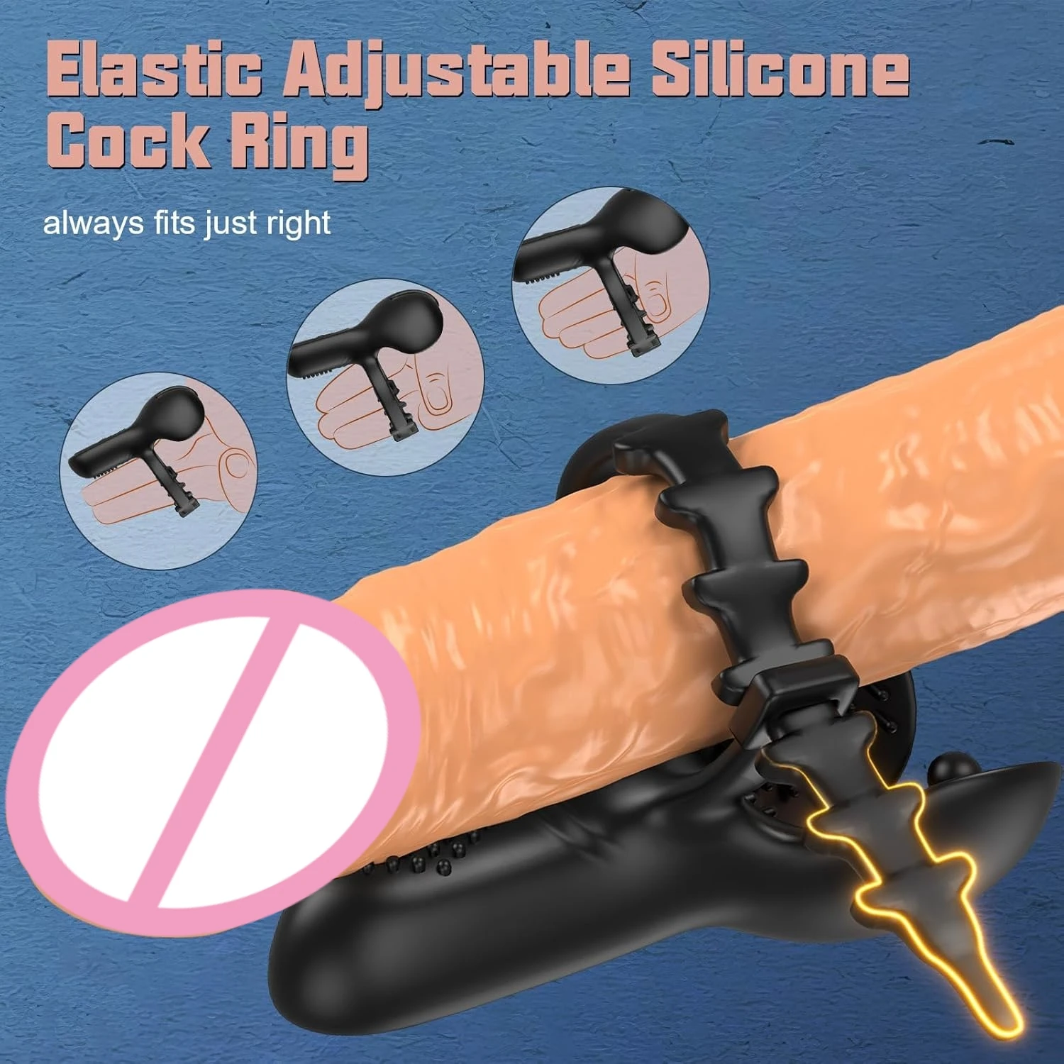 APP Control Vibrating Penis Ring Cock Ring for Men Delay Ejaculation Adjustable Cockring Couple Vibartor Sex Toys for Men 4