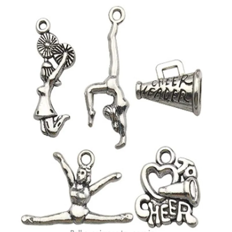 

70pcs Cheer Up Key Chain Zinc Alloy Jewelry DIY Handmade Pendant, Christmas Gift Children's Kids Gift Birthday Gift Necklace Ba