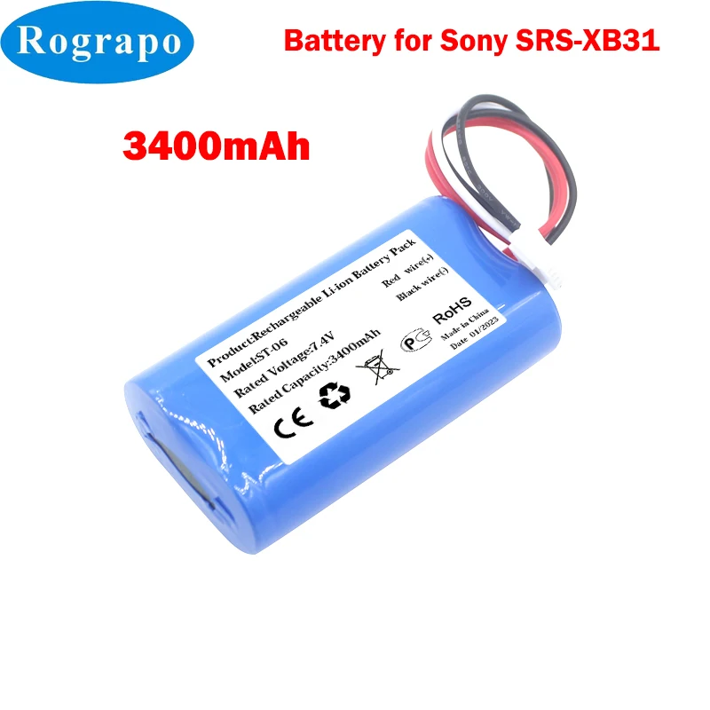 ST-06 Replacement Battery For Sony SRS-XB31 SRS-XB33 Bluetooth Speaker
