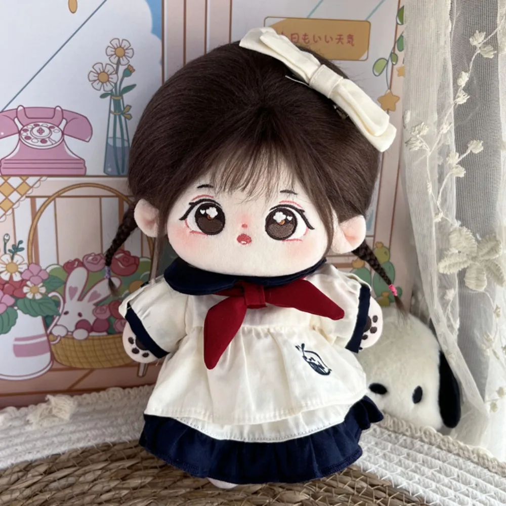 1 set Bow Hair Band 20cm Cotton Clothes Whale Pattern School Uniform Cotton 's Dress Outfit Mini Clothes Accessories