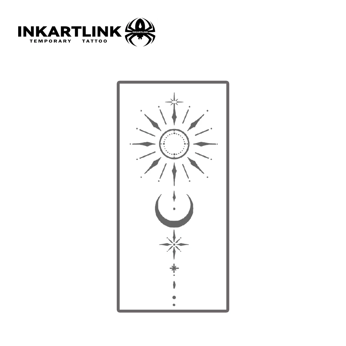 The sun and the moon shine Temporary Tattoo,Lasts To 15 Days New