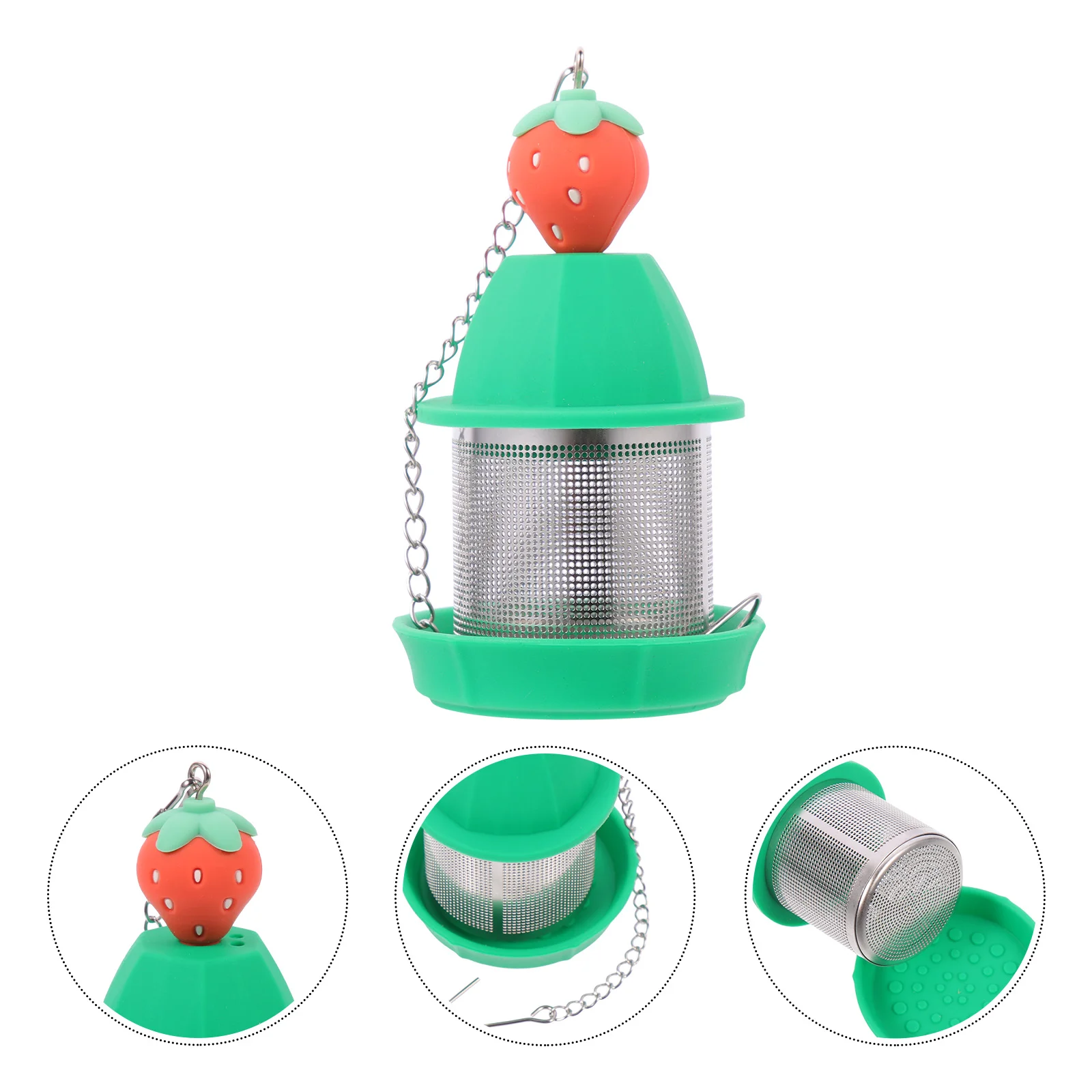 

Silicone Tea Maker Stainless Steel Infuser Strainer Steeper Loose Leaf for Creative