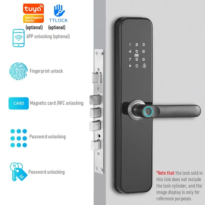 Smart Electronic Door Lock Tuya WIFI Fingerprint Lock TTlock Password Lock APP Unlock Indoor Wooden Door Anti-theft Smart Locks