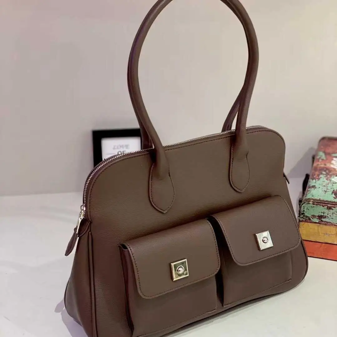 2024 Retro Bag Large Capacity Tote Bag Classic Versatile Commuter Shoulder Top Handle Handbag Women's Bag for Storage