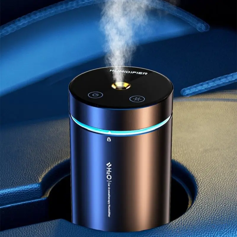 Upscale Car Air Humidifier Aluminium Alloy Essential Oils Diffuser 300ml Third Gear Belt LED Air Freshener For Auto Home Office air humidifier,air freshener