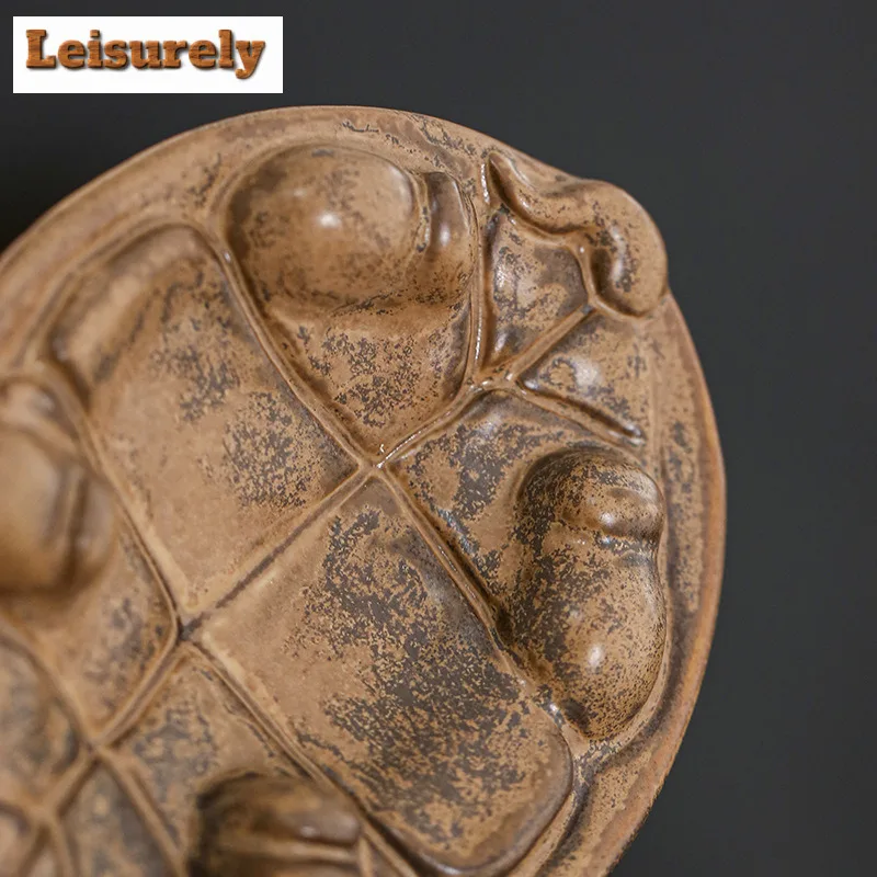 Turtle Plate Incense Holder Vintage Mist Smoking Steamers Incense Burners Aromatherapy Censer Tea Items Accessories Ornaments