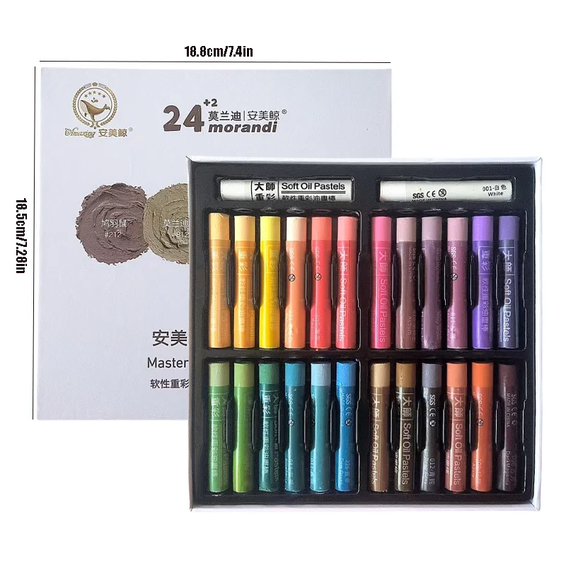 Master Heavy Color soft heavy color oil painting stick 24 colors + 2 white