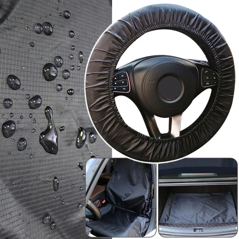 1 stücke Oxford Tuch Lenkrad Abdeckung Staubdicht Auto Lenkrad Abdeckung Reparatur Schutz Teile Auto Innen Zubehör – Detail 1
