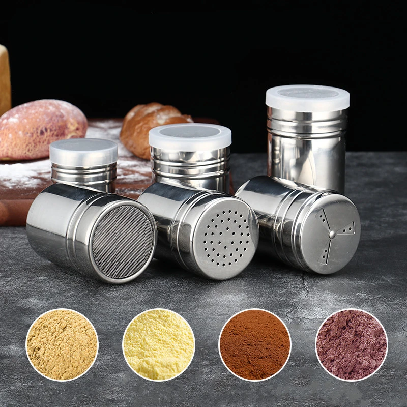 

Stainless Steel Seasoning Jar Salt Sugar Shaker Pepper Bottle Rotating Cover Toothpick Holder BBQ Spice Storage Can Kitchen Tool