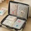 8PCS Travel Seal Bag for Suitcases of Portable Clothes, Socks and Underwear Storage Bag - Rectangle,Zipper Seal,Plastic Material 2