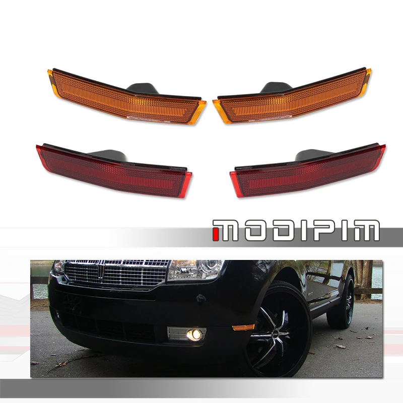 Car anteriore paraurti posteriore Side Marker Light Fender Flare Light alloggiamenti per 2007 2008 2009 2010 Lincoln MKX, nessuna lampadina, accessori per auto