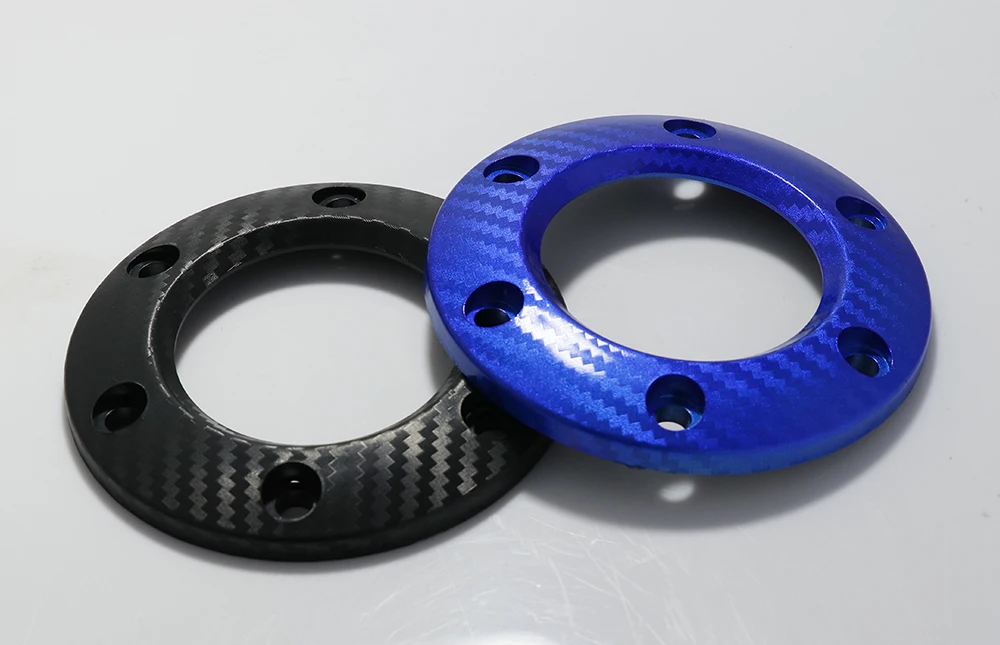 Car Styling Racing Sport Steering Wheel Horn Button Cover Carbon Fiber Aluminium Edge PCD 70mm