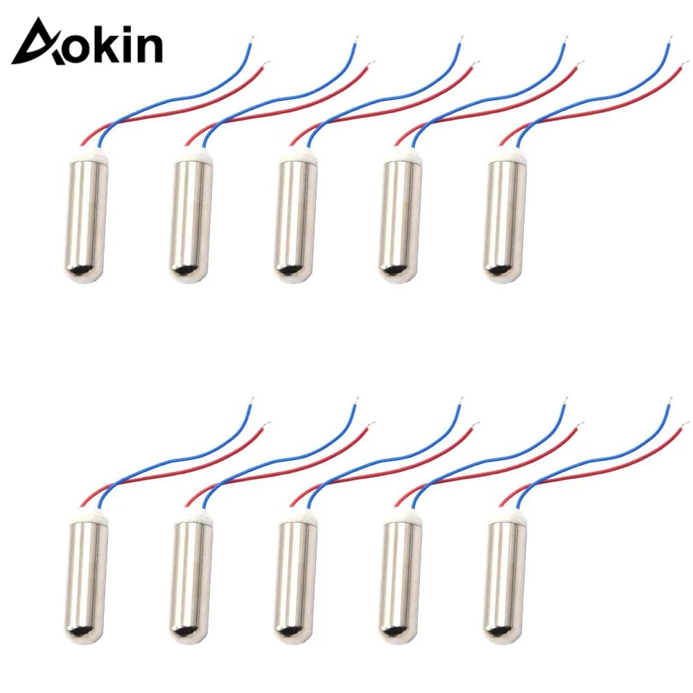 10Pcs 7mmx25mm Miniature Vibration Vibrating Mini Motor Coreless DC Motor Replacement Motors Waterproof