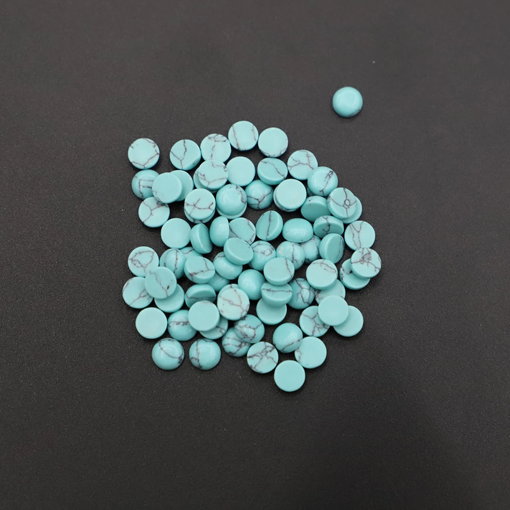 5MM Fashion Natural Stones Round Cabochon Amazonite Rhodochros Amethyst Lapis Lazuli Beads For DIY Jewelry Accessories Wholesale