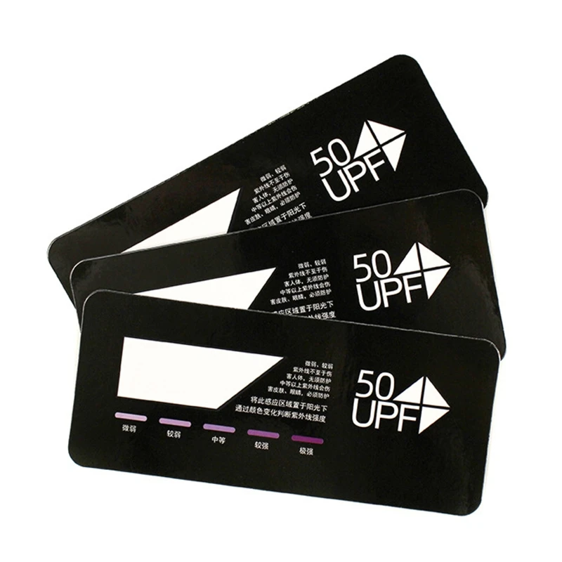 Portable Quick Test UV Sensor UV Card Indicator UPF50+ Test Card Deepe Color Stronger UV Outdoor Sunshine Testing Card 2
