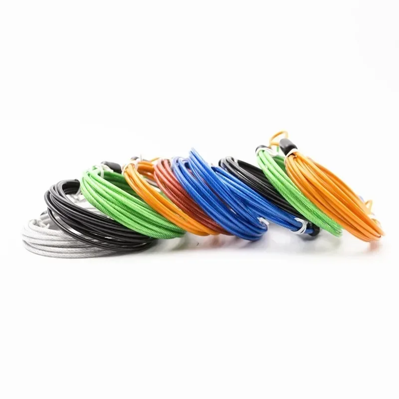 0.5M Anti-Theft Steel Cable Bike Lock - Heavy-Duty PVC Coated Wire Rope for MTB/Road Bike, Portable Lightweight Cycling Security