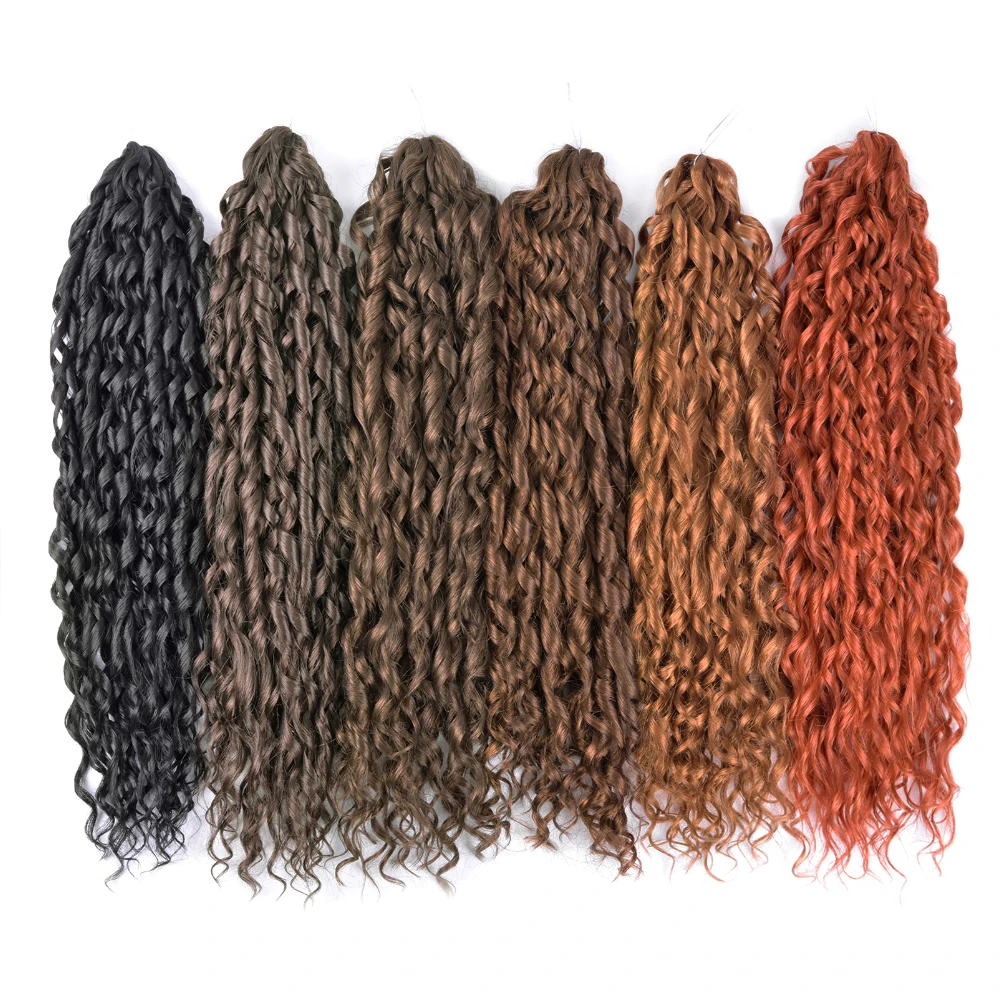 22" Jessica Hair Deep Wavy Twist Synthetic Crochet Hair Curly Braiding Extensions 5