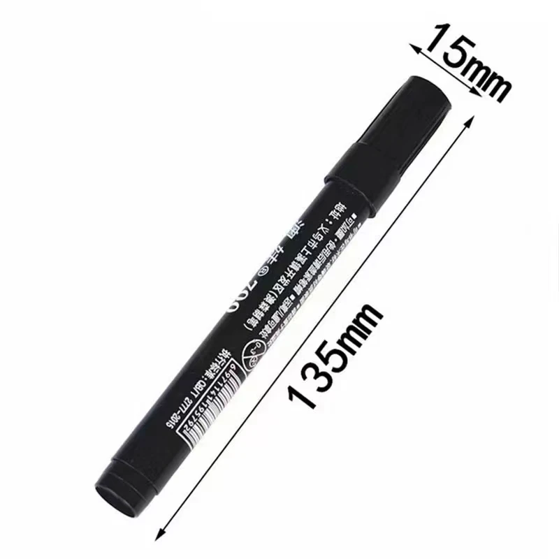 라운드 토 네임펜 펜, 방수 잉크, 미세 포인트, 검정, 파랑, 빨강, 오일 잉크, 1.5mm, 파인 컬러 마커 펜, 100 개