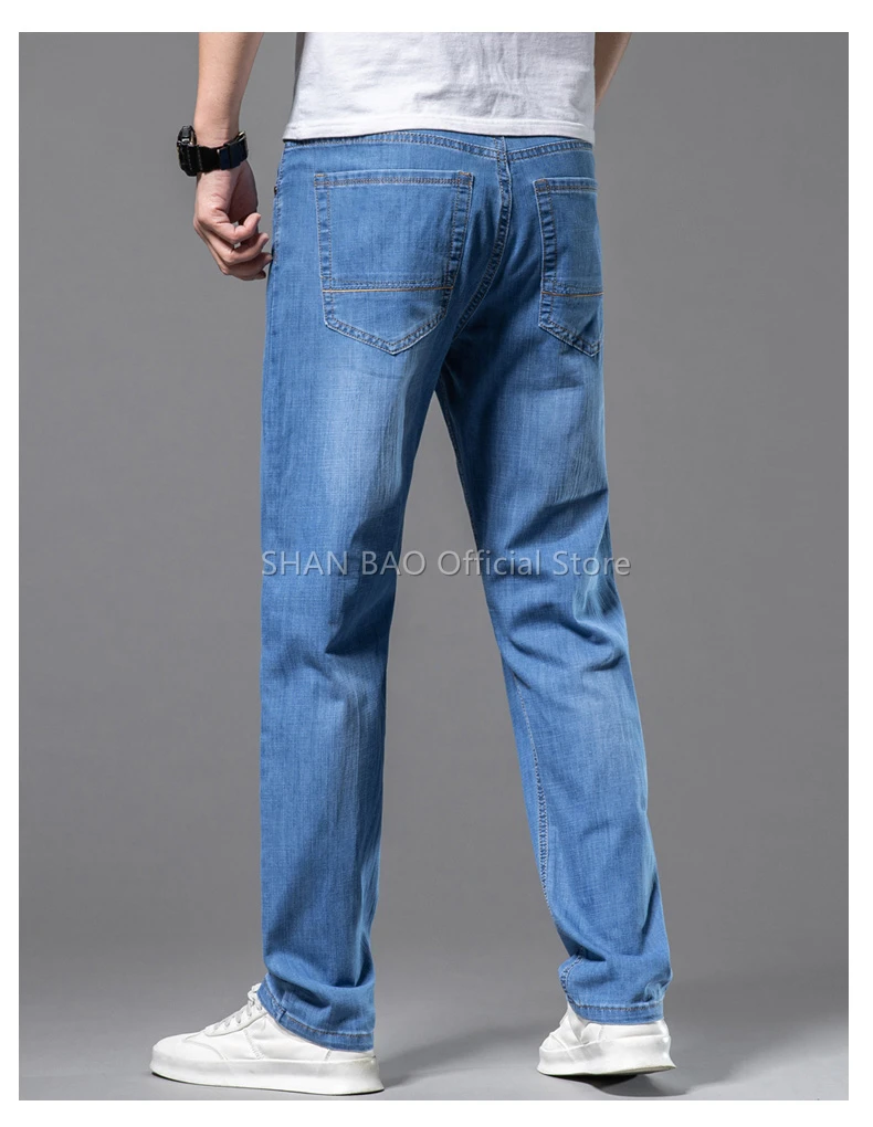 jeans fino, estilo clássico, casual para negócios,