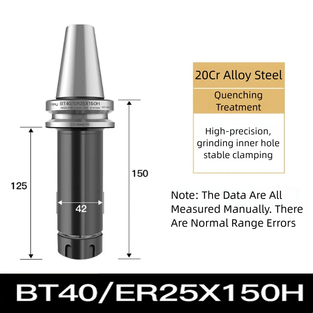 CNC Drehmaschine Zubehör Kegel BT40 ER32 ER16 ER20 ER11 ER25 Spannzange BT50 Werkzeug Halter Fräser Bohrer Klemme Schnell Ändern – Detail 12