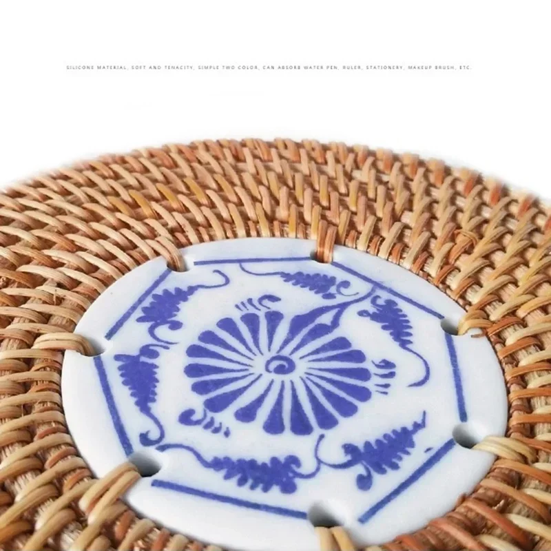 Handwoven Rattan Storage Box with Lid Wicker Tea Food Container Picnic Bread Fruit Cake Basket Kitchen Organizer B 3