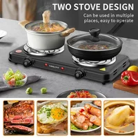 2000W Iron Burner Electric Stove Hot Plate 110/220V Portable Kitchen Cooker Coffee Heater Milk Soup Durable Asjustable Quick 1