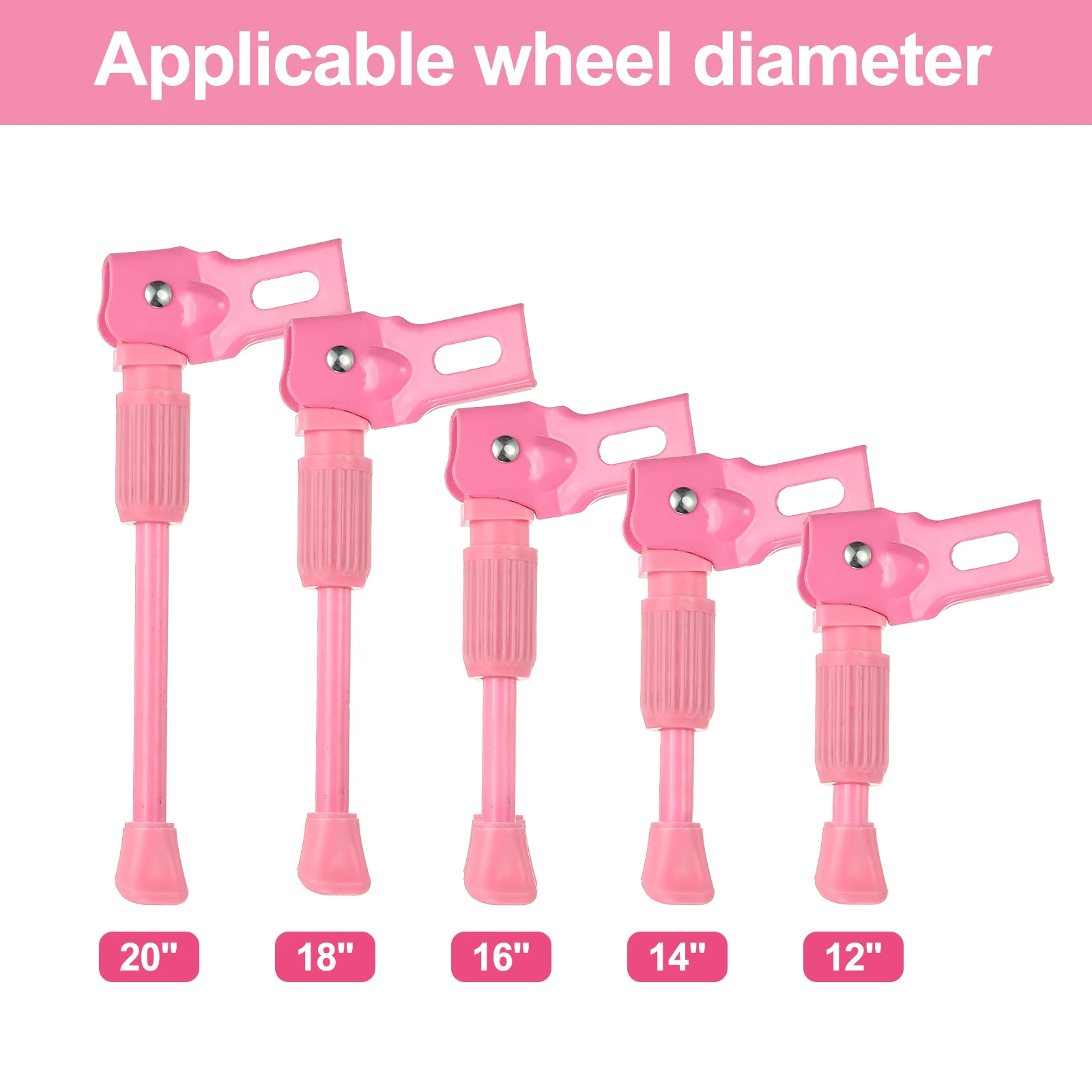 Children's Bike Kickstand - Adjustable Side Support for 12'' to 20'' Bicycles