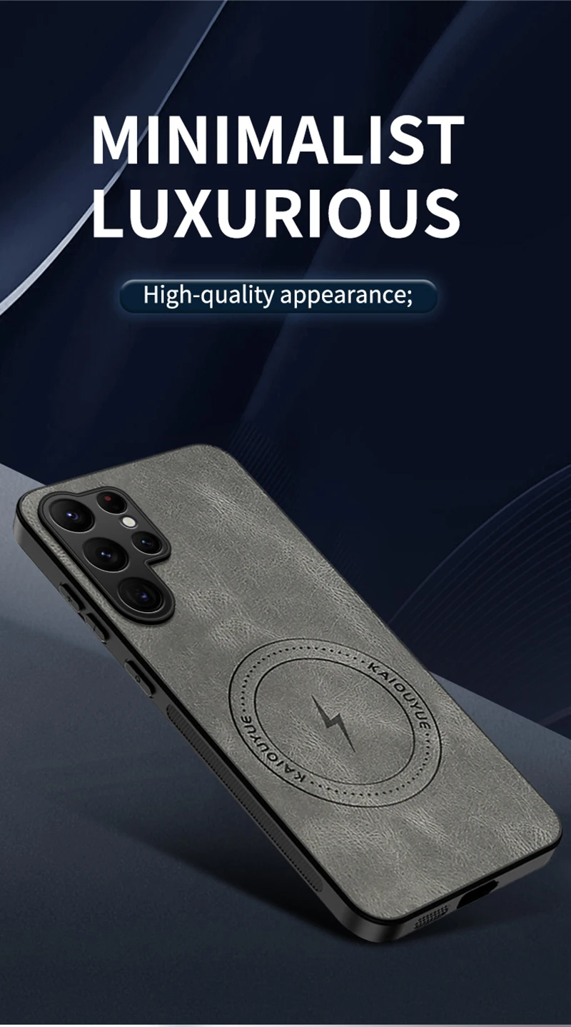 Für Samsung Galaxy S26 S25 S24 S23 Plus Ultra Nappa Muster Fall Für Samsung S25Edge S25 S24 S23 FE Haut Freundliche magnetische Fall – Detail 11