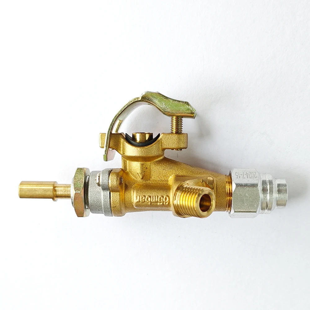 BBQ Grill Standard Brass Gas Safety Valve Low Pressure with Orkli Magnet Unit Gas Outlet 7/16-24unf Thread Supplies Accessory
